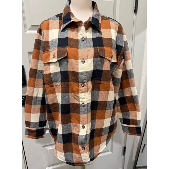 Natural Reflections Sherpa Lined Flannel, Size‎ Med NWT - Picture 2 of 6
